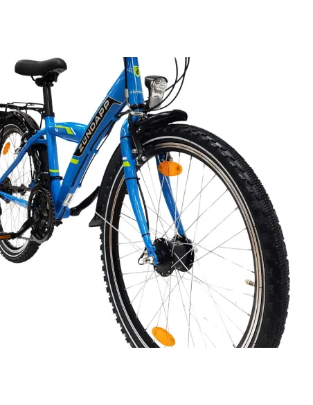 Rower Dziecięcy Górski 24 Młodzieżowy Bagażnik Dynamo Światła Dzwonek Stopka - 7