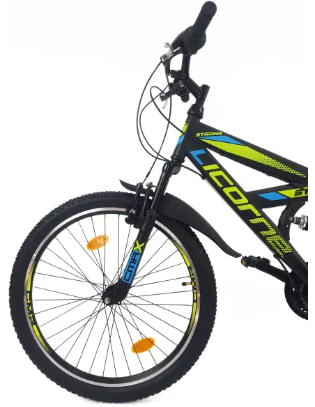 Rower Górski Dziecięcy 24 MTB Błotniki Dzwonek Odblaski Pełna Amortyzacja