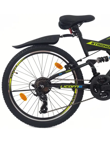 Rower Górski Dziecięcy 24 MTB Błotniki Dzwonek Odblaski Pełna Amortyzacja