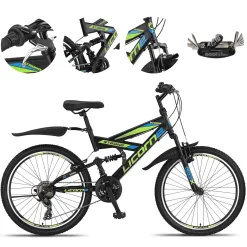 Rower Górski Dziecięcy 24 MTB Błotniki Dzwonek Odblaski Pełna Amortyzacja