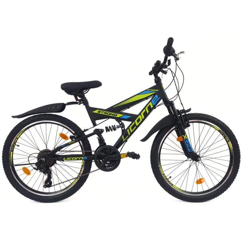 Rower Górski Dziecięcy 24 MTB Błotniki Dzwonek Odblaski Pełna Amortyzacja