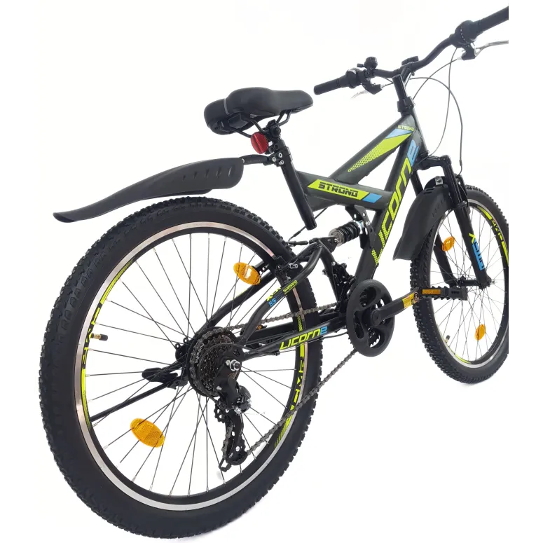 Rower Górski Dziecięcy 24 MTB Błotniki Dzwonek Odblaski Pełna Amortyzacja