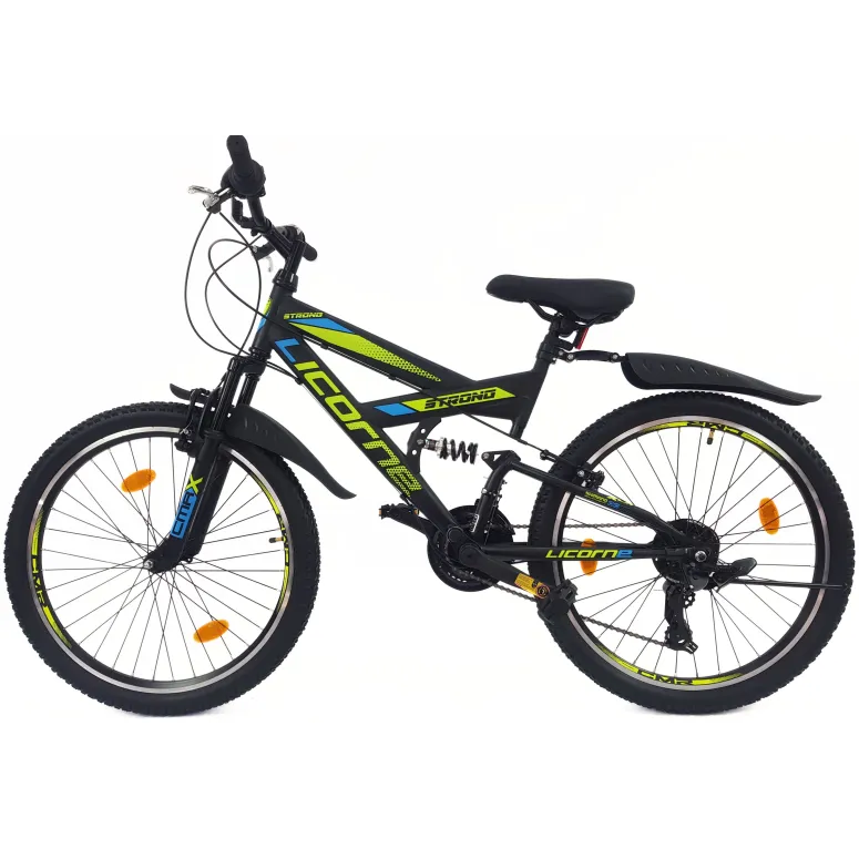 Rower Górski Dziecięcy 24 MTB Błotniki Dzwonek Odblaski Pełna Amortyzacja