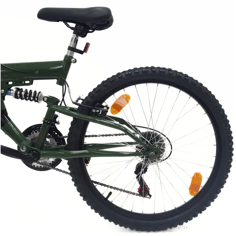 Rower Górski Dziecięcy 24 Stalowy MTB Amortyzacja Micro Odblaski Dzwonek