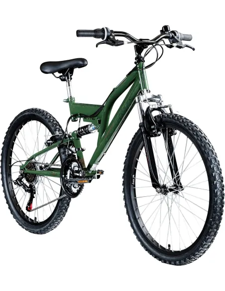 Rower Górski Dziecięcy 24 Stalowy MTB Amortyzacja Micro Odblaski Dzwonek