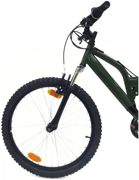 Rower Górski Dziecięcy 24 Stalowy MTB Amortyzacja Micro Odblaski Dzwonek