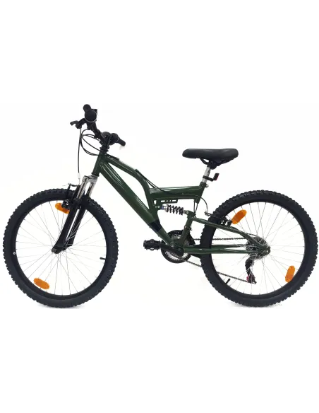 Rower Górski Dziecięcy 24 Stalowy MTB Amortyzacja Micro Odblaski Dzwonek