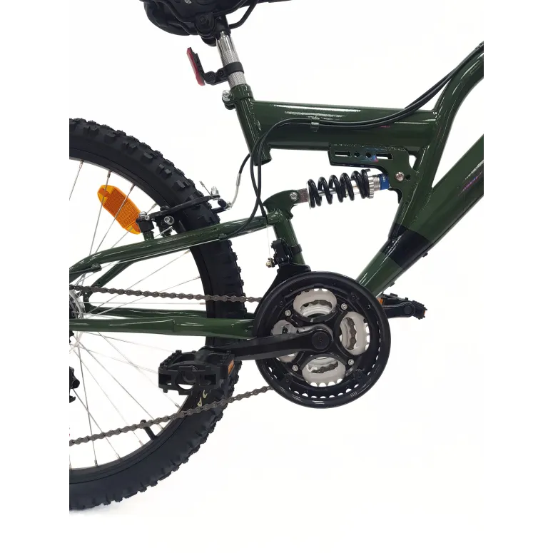 Rower Górski Dziecięcy 24 Stalowy MTB Amortyzacja Micro Odblaski Dzwonek