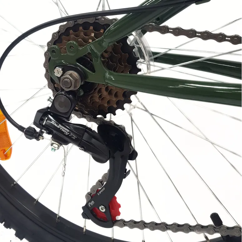 Rower Górski Dziecięcy 24 Stalowy MTB Amortyzacja Micro Odblaski Dzwonek