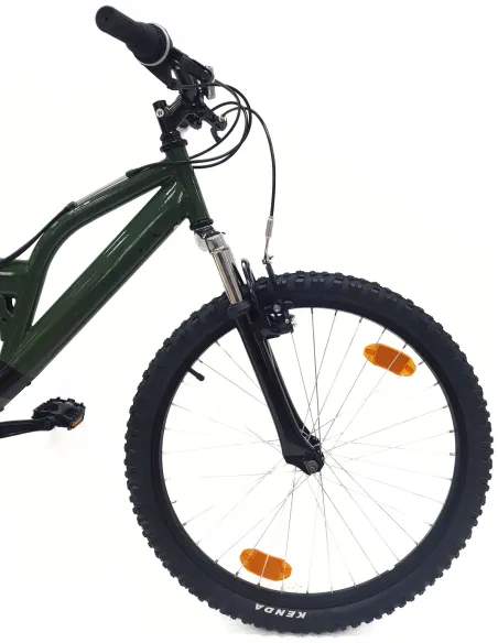 Rower Górski Dziecięcy 24 Stalowy MTB Amortyzacja Micro Odblaski Dzwonek