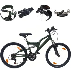 Rower Górski Dziecięcy 24 Stalowy MTB Amortyzacja Micro Odblaski Dzwonek