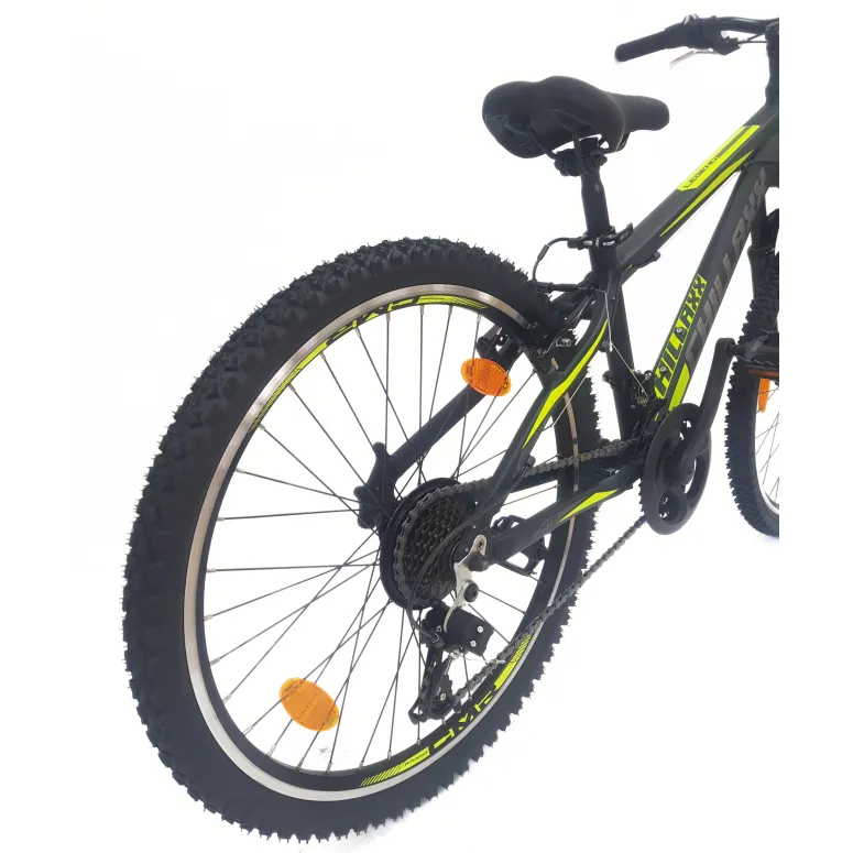 Rower Górski Dziecięcy 24 Aluminium MTB Hardtail Revoshift Dzwonek Odblaski