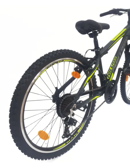 Rower Górski Dziecięcy 24 Aluminium MTB Hardtail Revoshift Dzwonek Odblaski