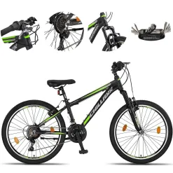 Rower Górski Dziecięcy 24 Aluminium MTB Hardtail Revoshift Dzwonek Odblaski