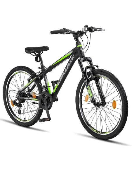 Rower Górski Dziecięcy 24 Aluminium MTB Hardtail Revoshift Dzwonek Odblaski