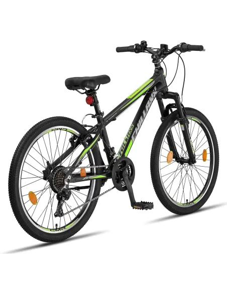 Rower Górski Dziecięcy 24 Aluminium MTB Hardtail Revoshift Dzwonek Odblaski