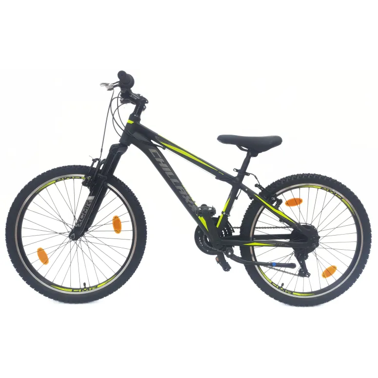 Rower Górski Dziecięcy 24 Aluminium MTB Hardtail Revoshift Dzwonek Odblaski