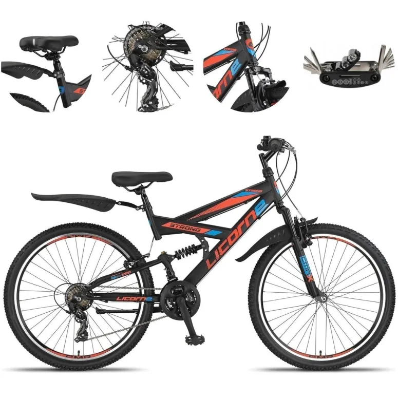 Rower Górski Młodzieżowy 26 MTB Amortyzacja Stopka Cyngle Błotniki Odblaski