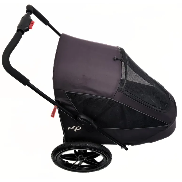 Przyczepka Rowerowa Zwierzęca Dla Psa PETIQUE Breeze Czarna Składana 30kg