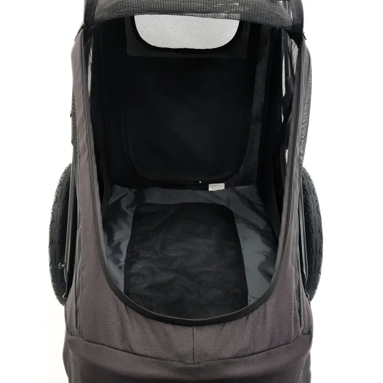 Przyczepka Rowerowa Zwierzęca Dla Psa PETIQUE Breeze Czarna Składana 30kg