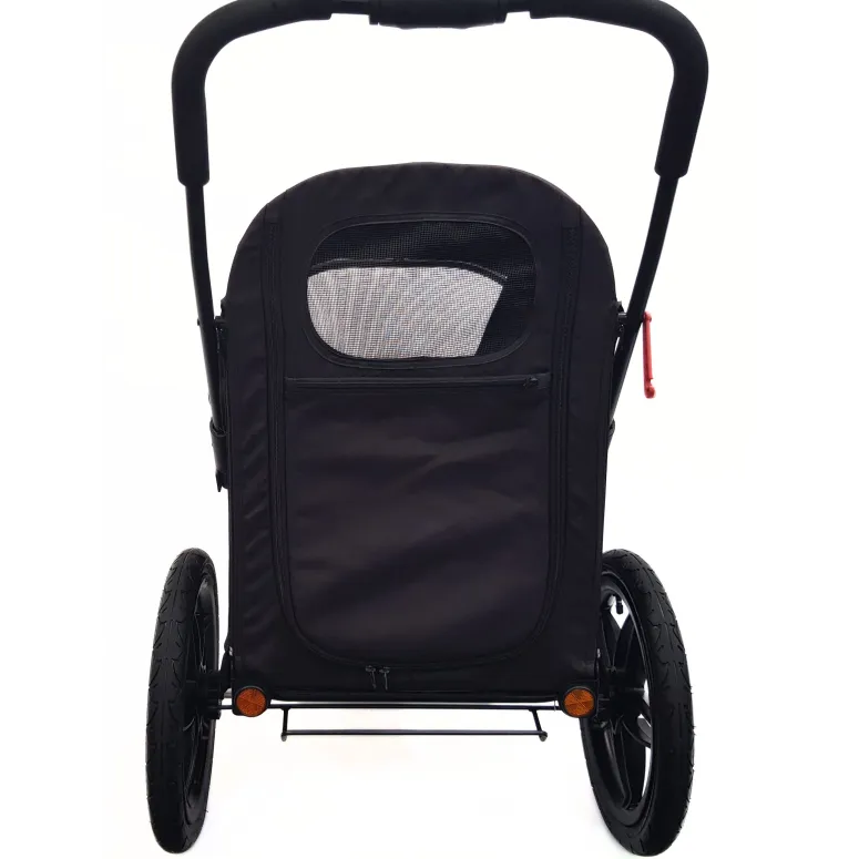 Przyczepka Rowerowa Zwierzęca Dla Psa PETIQUE Breeze Czarna Składana 30kg