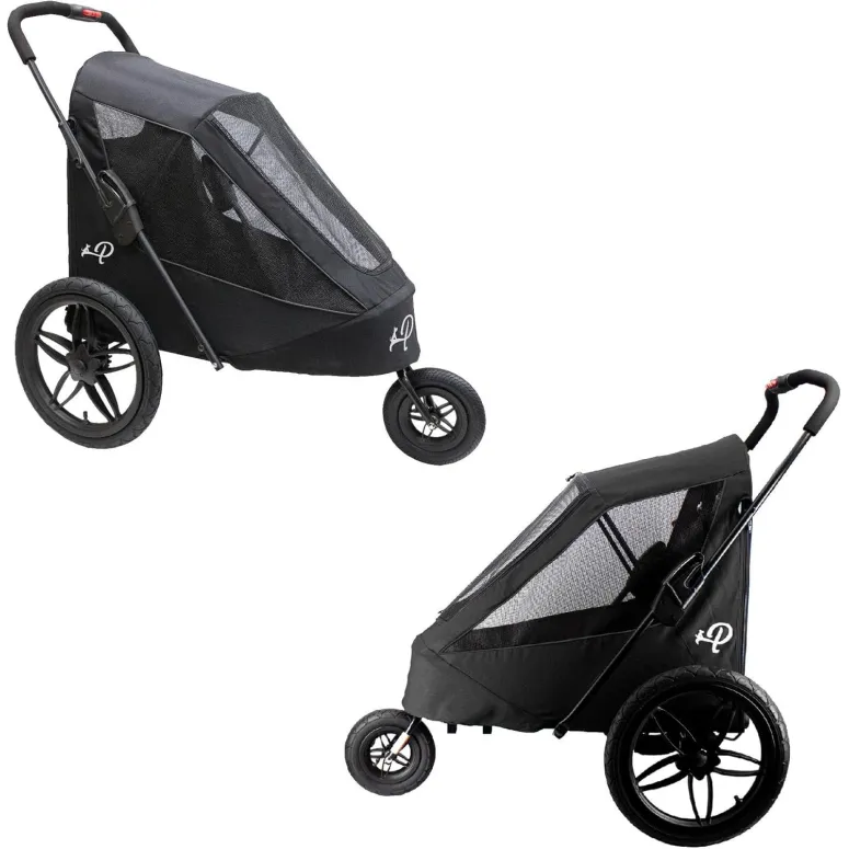 Przyczepka Rowerowa Zwierzęca Dla Psa PETIQUE Breeze Czarna Składana 30kg