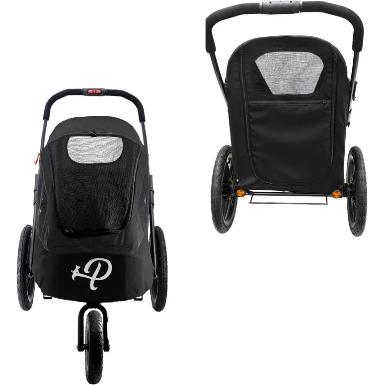 Przyczepka Rowerowa Zwierzęca Dla Psa PETIQUE Breeze Czarna Składana 30kg