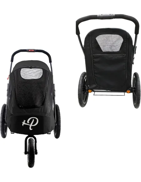 Przyczepka Rowerowa Zwierzęca Dla Psa PETIQUE Breeze Czarna Składana 30kg