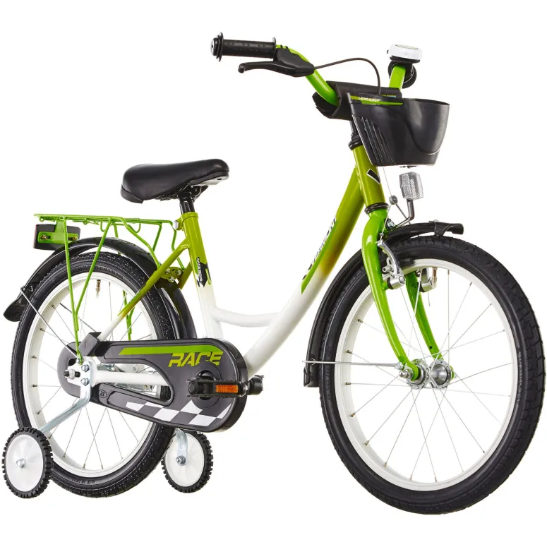 Dziecięcy Rower Miejski 18 Kółka Boczne Koszyk 5+