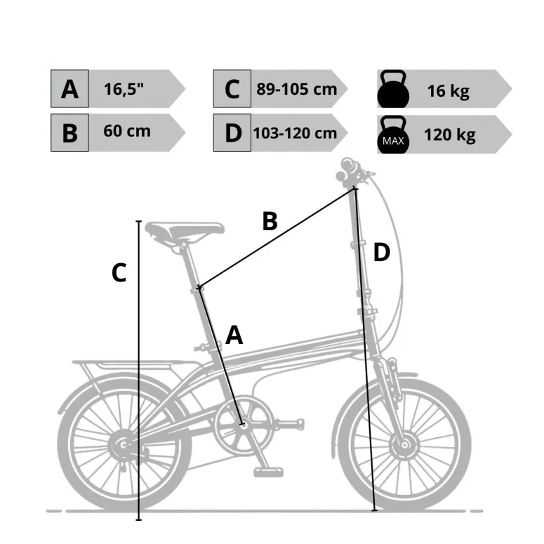 Rower Miejski Składany 20 Nexus 3 Kontra Dzwonek Światła Stopka Bagażnik
