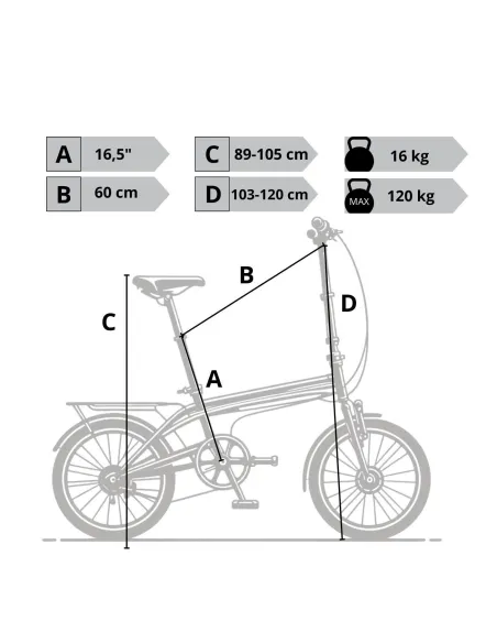 Rower Miejski Składany 20 Nexus 3 Kontra Dzwonek Światła Stopka Bagażnik
