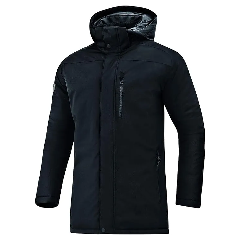 Kurtka Zimowa Męska Parka JAKO 7206 Wodoodporna Regulowana Lekka Czarna r.L