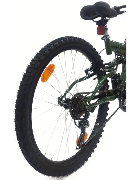 Rower Górski Dziecięcy 24 MTB Dzwonek 18 Biegów Uniwersalny Góral V-brake