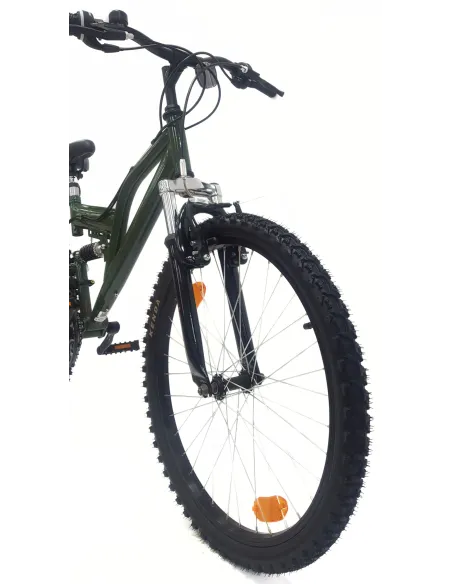 Rower Górski Dziecięcy 24 MTB Dzwonek 18 Biegów Uniwersalny Góral V-brake