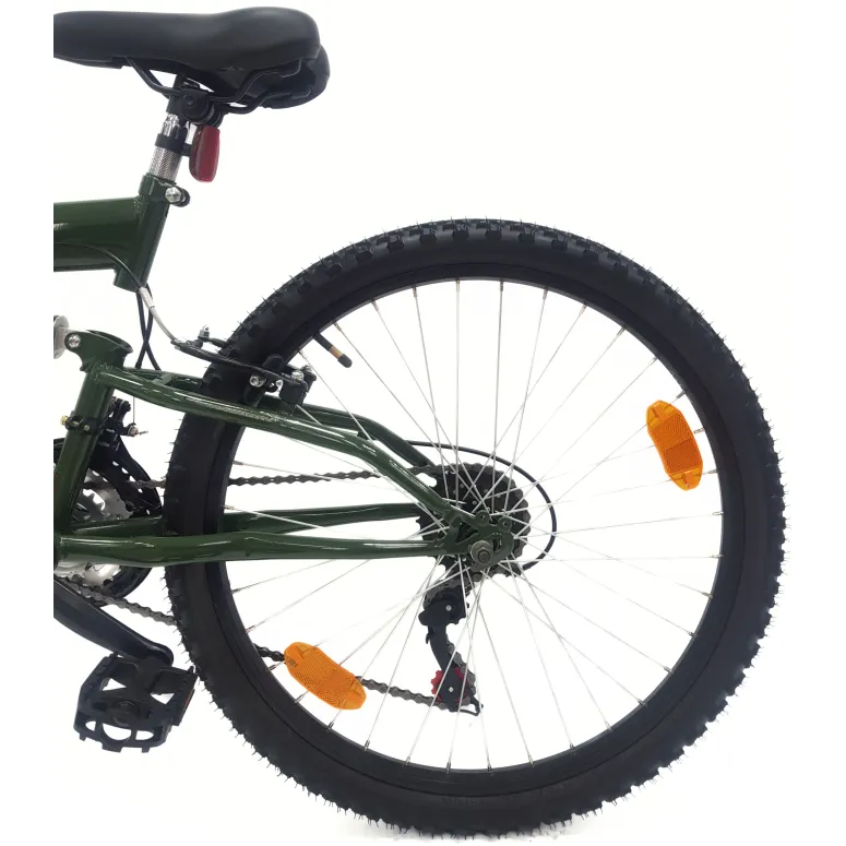 Rower Górski Dziecięcy 24 MTB Dzwonek 18 Biegów Uniwersalny Góral V-brake