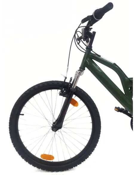 Rower Górski Dziecięcy 24 MTB Dzwonek 18 Biegów Uniwersalny Góral V-brake