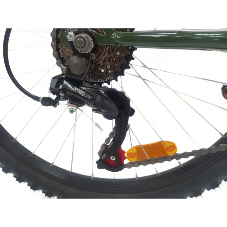 Rower Górski Dziecięcy 24 MTB Dzwonek 18 Biegów Uniwersalny Góral V-brake