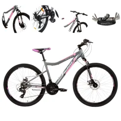 Rower Górski MTB Damski Dziewczęcy 26 Amortyzacja Tarcze Shimano 21 Biegów