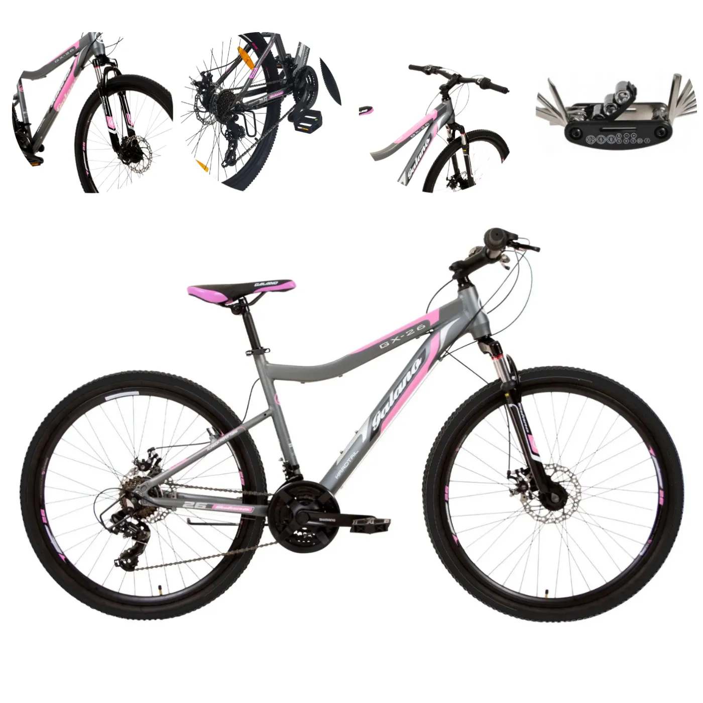 Rower Górski MTB Damski Dziewczęcy 26 Amortyzacja Tarcze Shimano 21 Biegów