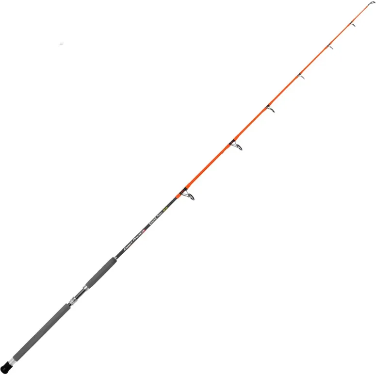 Wędka Do Trollingu Dentex Stal Węglowa 2,05m Pomarańczowa 12-20lb/5,5-9 kg