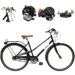 Rower Miejski 28 Stal Damski Vintage Nexus Stopka Bagażnik Błotniki Światła