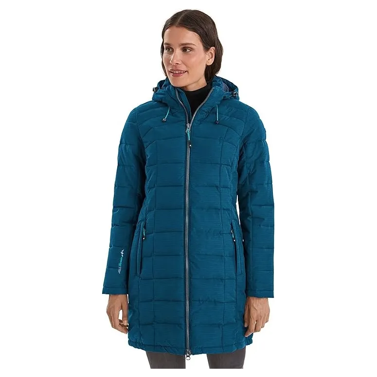 Kurtka Parka Damska Killtec Skane Wmn Quilted Prk Puchowa Niebieska 40/L