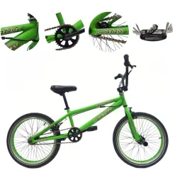 Rower BMX 20 Stal Młodzieżowy V-brake Kierownica Rotor 360 Pegi Skatepark