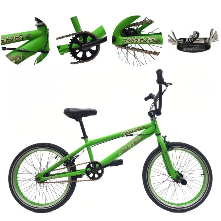 Rower BMX 20 Stal Młodzieżowy V-brake Kierownica Rotor 360 Pegi Skatepark