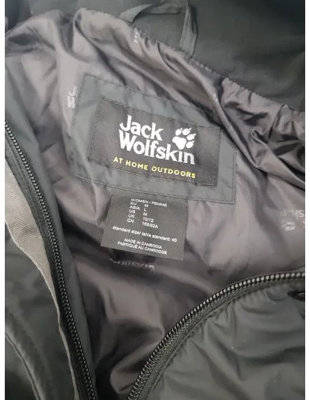 Kurtka Zimowa Damska Parka Jack Wolfskin Microguard Stormlock Czarna r. M