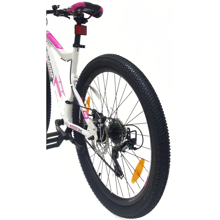 Rower Górski Damski 26 Alu MTB Młodzieżowy Tarcze Revo Amortyzacja Dzwonek