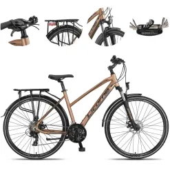 Rower Trekkingowy Damski 28 Rekreacyjny Bagażnik Oświetlenie Stopka Dzwonek
