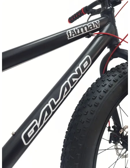 Rower Młodzieżowy Fatbike 26 Stal Unisex 7 Biegów Tarcze Cyngle Odblaski