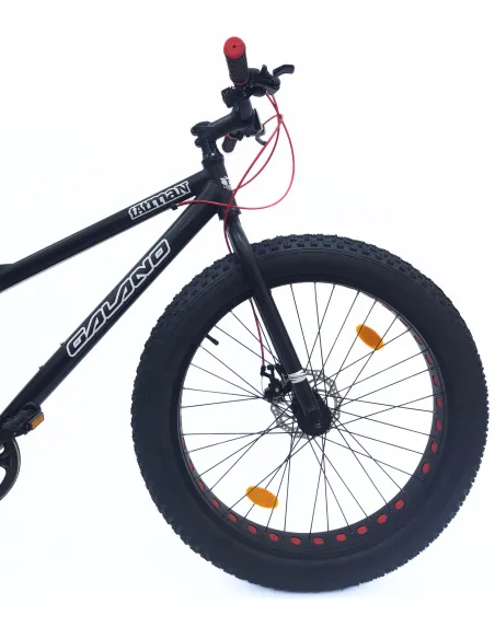 Rower Młodzieżowy Fatbike 26 Stal Unisex 7 Biegów Tarcze Cyngle Odblaski