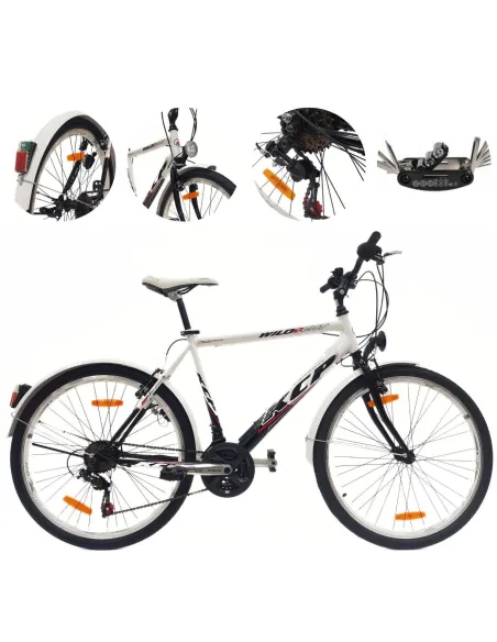 Rower Miejski 26 Stal Męski Revo Światła Dynamo Stopka Odblaski Błotniki